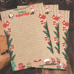 SET 5 GIẤY KRAFT VIẾT THƯ A5 CHỦ ĐỀ GIÁNG SINH T.CRAFT HOUSE