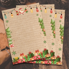 SET 5 GIẤY KRAFT VIẾT THƯ A5 CHỦ ĐỀ GIÁNG SINH T.CRAFT HOUSE