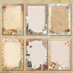 SET 5 GIẤY KRAFT VIẾT THƯ A5 PHONG CÁCH VINTAGE T.CRAFT HOUSE - MẪU 2