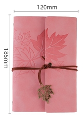 SỔ TAY DA HOẠ TIẾT LÁ PHONG CHÌM PHONG CÁCH VINTAGE T.CRAFT HOUSE