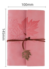 SỔ TAY DA HOẠ TIẾT LÁ PHONG CHÌM PHONG CÁCH VINTAGE T.CRAFT HOUSE