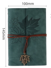 SỔ TAY DA HOẠ TIẾT LÁ PHONG CHÌM PHONG CÁCH VINTAGE T.CRAFT HOUSE