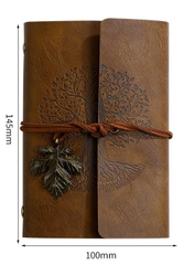 SỔ TAY DA HOẠ TIẾT CÂY CỔ THỤ PHONG CÁCH VINTAGE T.CRAFT HOUSE