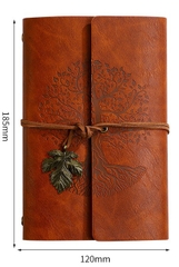 SỔ TAY DA HOẠ TIẾT CÂY CỔ THỤ PHONG CÁCH VINTAGE T.CRAFT HOUSE