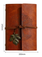 SỔ TAY DA HOẠ TIẾT CÂY CỔ THỤ PHONG CÁCH VINTAGE T.CRAFT HOUSE