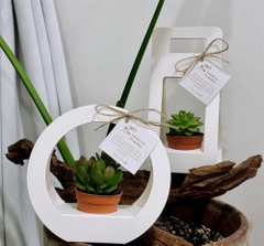 SET 5 HỘP GIẤY CẮM HOA HÌNH TRÒN CÓ QUAI XÁCH CAO CẤP T.CRAFT HOUSE