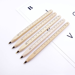 BÚT BI GỖ THÔNG THƯỚC KẺ PHONG CÁCH VINTAGE T.CRAFT HOUSE