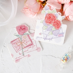 THIỆP IN MINI DỄ THƯƠNG CHỦ ĐỀ "NHỮNG BÔNG HOA RỰC RỠ" T.CRAFT HOUSE (KHÔNG GỒM BAO THƯ) - MẪU 1