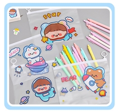 TÚI ĐỰNG BÚT CHẤT LIỆU NHỰA TRONG SUỐT CHỐNG THẤM NƯỚC DÀNH CHO HỌC SINH T-CRAFT ^^