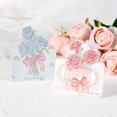 THIỆP IN MINI DỄ THƯƠNG CHỦ ĐỀ "NHỮNG BÔNG HOA RỰC RỠ" T.CRAFT HOUSE (KHÔNG GỒM BAO THƯ) - MẪU 1