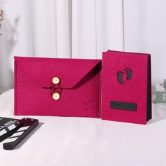 ALBUM ẢNH VẢI NỈ DIY DANG GẤP TỰ TRANG TRÍ HÌNH HÌNH BÀN CHÂN SIÊU CUTE T.CRAFT HOUSE