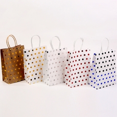 TÚI GIẤY KRAFT ĐỰNG QUÀ HỌA TIẾT CHẤM BI T.CRAFT HOUSE