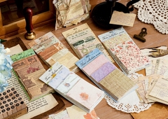 SET 60 TẤM GIẤY NỀN TIME COLLECTION TRANG TRÍ SỔ, TẬP SÁCH, NOTEBOOK T-CRAFT ^^