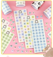 STICKER BẢNG CHỮ CÁI VÀ SỐ THỨ TỰ TRANG TRÍ TẬP SÁCH/ SỔ LƯU NIỆM T.CRAFT HOUSE
