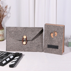 ALBUM ẢNH VẢI NỈ DIY DANG GẤP TỰ TRANG TRÍ HÌNH HÌNH BÀN CHÂN SIÊU CUTE T.CRAFT HOUSE