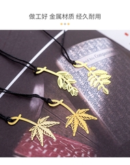 THẺ ĐÁNH DẤU SÁCH BOOKMARK BẰNG KIM LOẠI CAO CẤP HÌNH CỎ VÀNG T-CRAFT