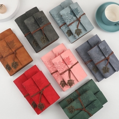 SỔ TAY DA HOẠ TIẾT LÁ PHONG CHÌM PHONG CÁCH VINTAGE T.CRAFT HOUSE