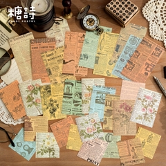 SET 60 TẤM GIẤY NỀN TIME COLLECTION TRANG TRÍ SỔ, TẬP SÁCH, NOTEBOOK T-CRAFT ^^