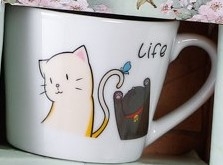 TÁCH TRÀ/ CÀ PHÊ BẰNG GỐM SỨ NHIỀU HÌNH ẢNH DỄ THƯƠNG, TIỆN DỤNG CÓ KÈM MUỖNG T-CRAFT ^^
