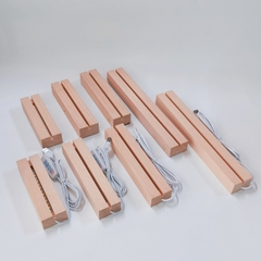 ĐẾ ĐÈN LED 3D BẰNG GỖ 3 MÀU TRANG TRÍ DIY SIÊU TIỆN LỢI T.CRAFT HOUSE-NVLG
