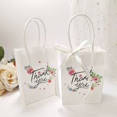 TÚI GIẤY ĐỰNG QUÀ THANK YOU HỌA TIẾT DỄ THƯƠNG KÍCH THƯỚC 27x21x11cm PHONG CÁCH HÀN QUỐC T.CRAFT HOUSE