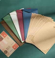 SET 5 BAO THƯ TRƠN 200GSM KÍCH THƯỚC 11x22cm NHIỀU MÀU SẮC T.CRAFT HOUSE