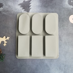 KHUÔN SILICON LOẠI 1 CAO CẤP LÀM SÁP THƠM, RESIN,THẠCH CAO, XÀ PHÒNG HÌNH CHỮ NHẬT VÀ ELIP T.CRAFT HOUSE