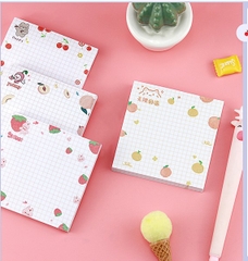 GIẤY NHỚ HÌNH VUÔNG CHỦ ĐỀ TRÁI CÂY ĐANG DẠNG, MÀU SẮC T-CRAFT  ^^