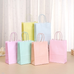 TÚI GIẤY KRAFT DÀY 120GSM MÀU PASTEL KÈM QUAI XÁCH CÙNG MÀU CHẮC CHẮN ĐỰNG QUÀ TẶNG T.CRAFT HOUSE