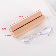 ĐẾ ĐÈN LED 3D BẰNG GỖ TRANG TRÍ DIY SIÊU TIỆN LỢI T.CRAFT HOUSE-NVLG