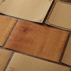 SET 10 TỜ GIẤY KRAFT VIẾT THƯ A5 PHONG CÁCH VINTAGE T.CRAFT HOUSE