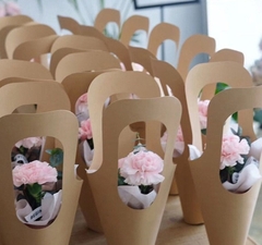 SET 5 BAO BÌ GIẤY ĐỰNG HOA CAO CẤP CÓ QUAI XÁCH – TÚI GIẤY KRAFT GÓI HOA SANG TRỌNG T.CRAFT HOUSE