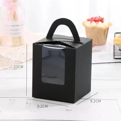 HỘP ĐỰNG BÁNH CUPCAKE HOẶC QUÀ TẶNG MẶT MICA GIẤY KRAFT PHONG CÁCH CỔ ĐIỂN T.CRAFT HOUSE