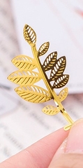 THẺ ĐÁNH DẤU SÁCH BOOKMARK BẰNG KIM LOẠI CAO CẤP HÌNH CỎ VÀNG T-CRAFT