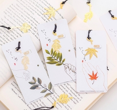 THẺ ĐÁNH DẤU SÁCH BOOKMARK BẰNG KIM LOẠI CAO CẤP HÌNH CỎ VÀNG T-CRAFT