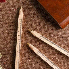 BÚT BI GỖ THÔNG THƯỚC KẺ PHONG CÁCH VINTAGE T.CRAFT HOUSE