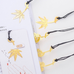 THẺ ĐÁNH DẤU SÁCH BOOKMARK BẰNG KIM LOẠI CAO CẤP HÌNH CỎ VÀNG T-CRAFT