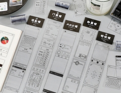 DÂY STICKER NHÃN DÁN KHUNG CHỮ, KHUNG ẢNH TRONG SUỐT TRANG TRÍ TẬP, VỞ, LƯU BÚT T-CRAFT ^^