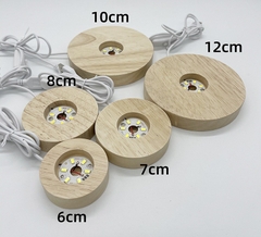 ĐẾ TRÒN ĐÈN LED 3D BẰNG GỖ TRANG TRÍ DIY SIÊU TIỆN LỢI T.CRAFT HOUSE-NVLG
