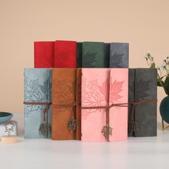 SỔ TAY DA HOẠ TIẾT LÁ PHONG CHÌM PHONG CÁCH VINTAGE T.CRAFT HOUSE