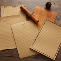 SET 10 TỜ GIẤY KRAFT VIẾT THƯ A5 PHONG CÁCH VINTAGE T.CRAFT HOUSE