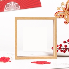 KHUNG HỘP GỖ ÉP HOA LÀM TRANH TRANG TRÍ 2 MẶT TRONG SUỐT ĐỂ BÀN T.CRAFT HOUSE-NVLG