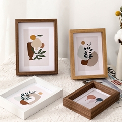 KHUNG HỘP GỖ MẶT THUỶ TINH 21x29.7x3cm LÀM TRANH TRANG TRÍ ĐỂ BÀN T.CRAFT HOUSE-NVLG