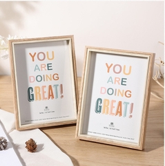 KHUNG ẢNH GỖ VIỀN TRẮNG MẶT MICA LÀM TRANH DECOR TRANG TRÍ ĐỂ BÀN T.CRAFT HOUSE-NVLG