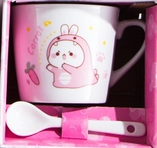 TÁCH TRÀ/ CÀ PHÊ BẰNG GỐM SỨ NHIỀU HÌNH ẢNH DỄ THƯƠNG, TIỆN DỤNG CÓ KÈM MUỖNG T-CRAFT ^^
