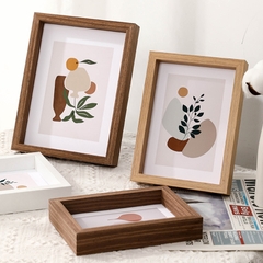 KHUNG HỘP GỖ MẶT THUỶ TINH 21x29.7x3cm LÀM TRANH TRANG TRÍ ĐỂ BÀN T.CRAFT HOUSE-NVLG
