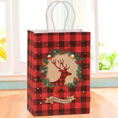 TÚI GIẤY ĐỰNG QUÀ 21x15x8CM HỌA TIẾT GIÁNG SINH SINH ĐỘNG VÀ DỄ THƯƠNG T.CRAFT HOUSE - MẪU 3