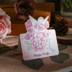 THIỆP IN MINI DỄ THƯƠNG CHỦ ĐỀ "NHỮNG BÔNG HOA RỰC RỠ" T.CRAFT HOUSE (KHÔNG GỒM BAO THƯ) - MẪU 3