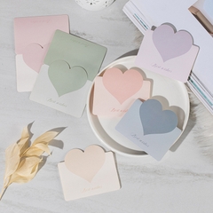 THIỆP IN MINI TRÁI TIM ĐƠN GIẢN VÀ NHIỀU MÀU SẮC T.CRAFT HOUSE (KHÔNG BAO GỒM BAO THƯ)