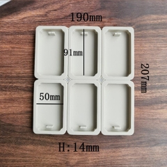 KHUÔN SILICON LOẠI 1 CAO CẤP LÀM SÁP THƠM, RESIN,THẠCH CAO, XÀ PHÒNG HÌNH CHỮ NHẬT LỖ DẸP T.CRAFT HOUSE